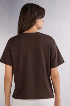 T-shirt manches courtes boxy en coton