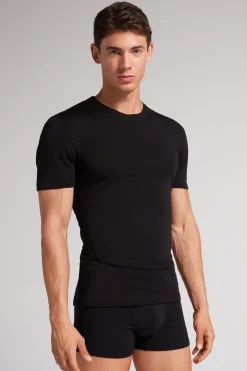 T-Shirt Manches Courtes en Laine MÉrino Élastique