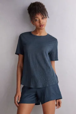 T-shirt manches courtes en lin
