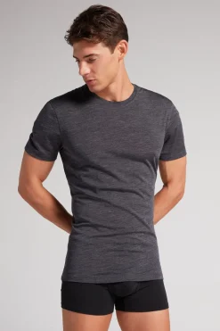 T-Shirt Manches Courtes en Laine MÉrino Élastique