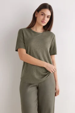 T-shirt manches courtes en lin