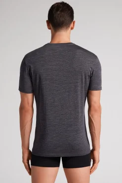 T-Shirt Manches Courtes en Laine MÉrino Élastique