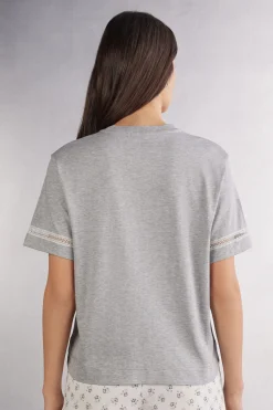 T-shirt manches courtes en coton Superior DUSTY FLOWER