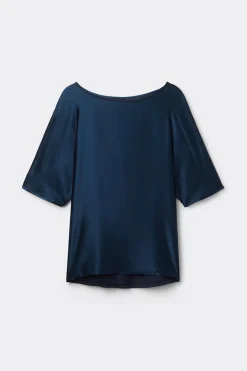 T-shirt manches courtes en soie et modal