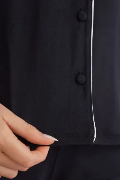 T-shirt manches courtes ouvert devant en modal