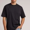 T-shirt manches courtes oversize en coton interlock