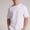 T-shirt manches courtes oversize en coton interlock