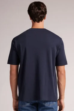 T-shirt manches courtes oversize en coton interlock