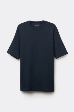 T-shirt manches courtes oversize en coton interlock