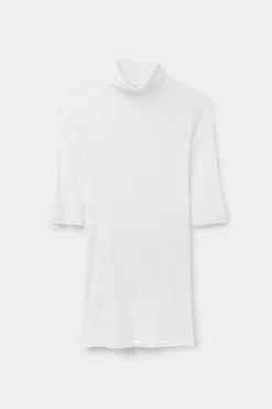 T-shirt manches longues cachemire lÉger côtelÉ