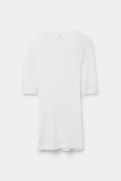 T-shirt manches longues cachemire lÉger côtelÉ