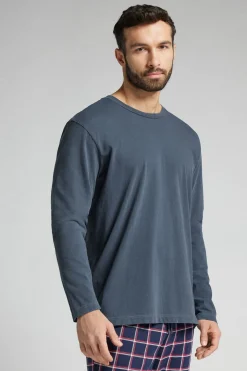 T-shirt manches longues en coton Washed Collection