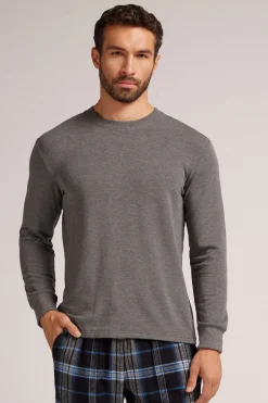 T-shirt manches longues en molleton de modal