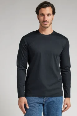 T-shirt manches longues en coton Premium mercerisÉ