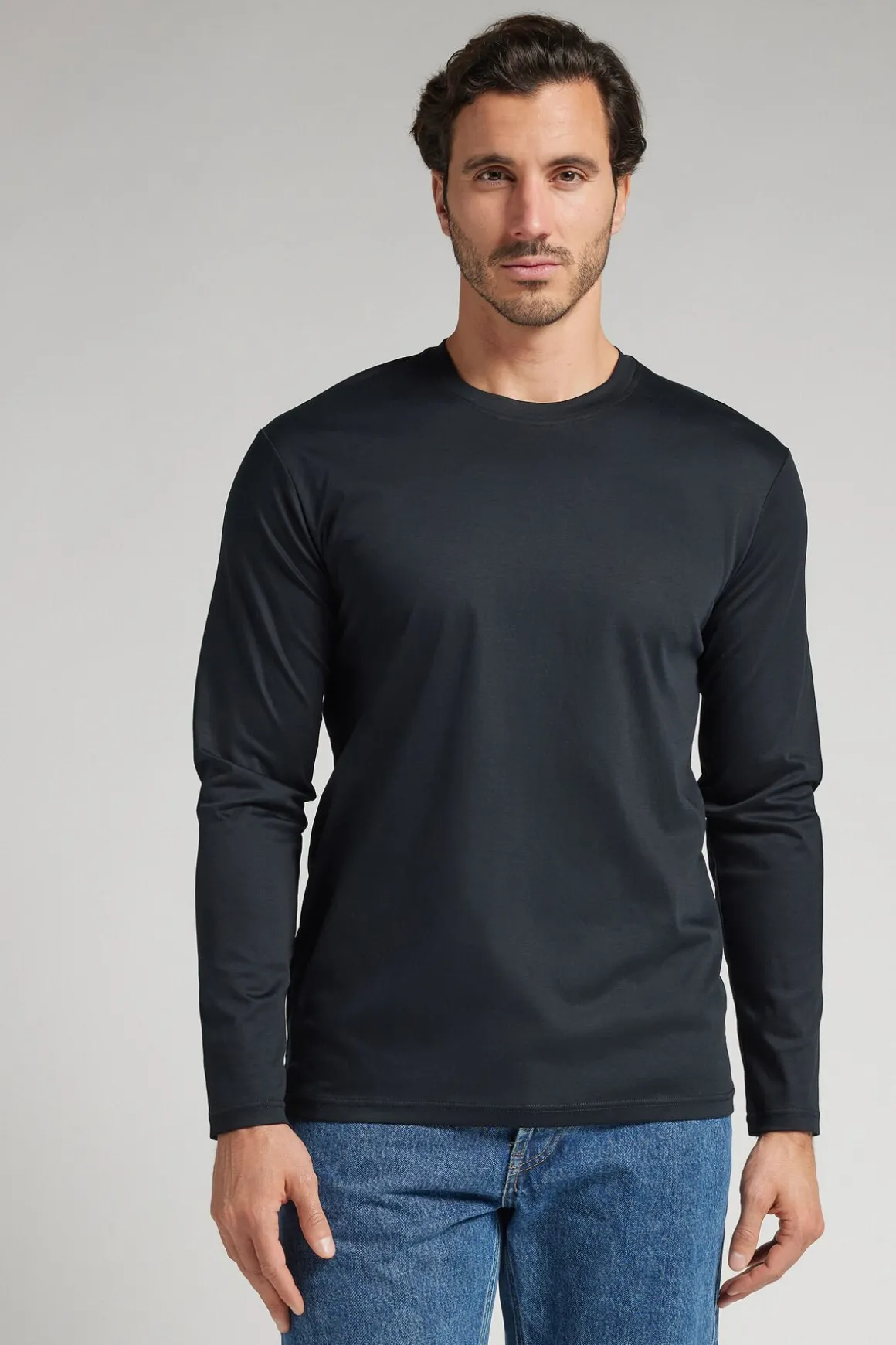 T-shirt manches longues en coton Premium mercerisÉ