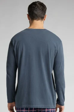 T-shirt manches longues en coton Washed Collection