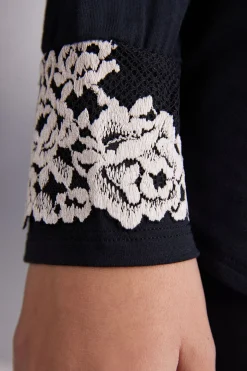 T-shirt manches longues en modal PRETTY FLOWERS
