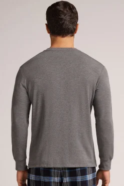 T-shirt manches longues en molleton de modal