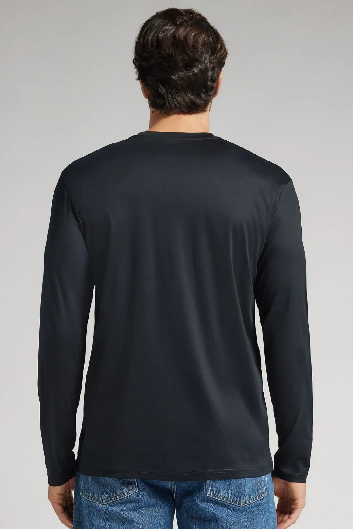 T-shirt manches longues en coton Premium mercerisÉ