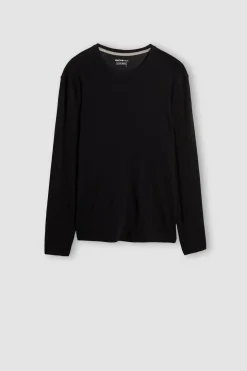 T-Shirt Manches Longues en Laine MÉrino Col Rond