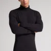 T-Shirt Manches Longues Modal Cachemire Col Mont.