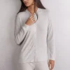 T-shirt manches longues ouvert devant en modal CHIC COMFORT