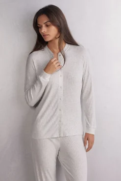 T-shirt manches longues ouvert devant en modal CHIC COMFORT