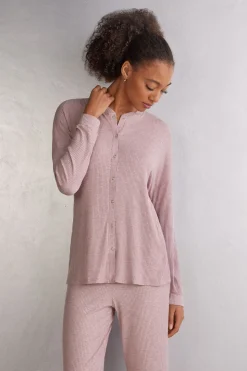 T-shirt manches longues ouvert devant en modal CHIC COMFORT