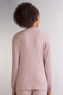 T-shirt manches longues ouvert devant en modal CHIC COMFORT