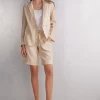 Veste croisÉe en toile de lin