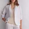 Veste croisÉe en toile de lin