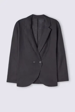 Veste croisÉe en toile de lin
