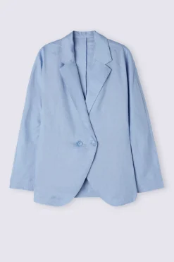 Veste croisÉe en toile de lin