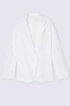 Veste croisÉe en toile de lin