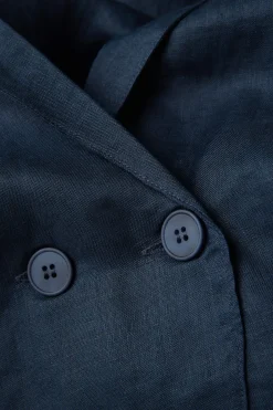 Veste croisÉe en toile de lin