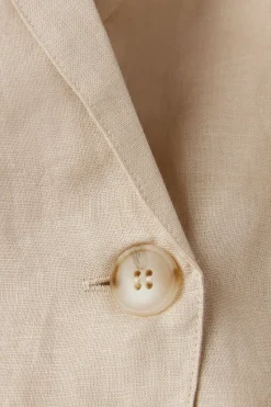 Veste croisÉe en toile de lin