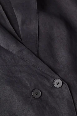 Veste croisÉe en toile de lin