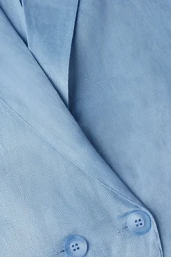Veste croisÉe en toile de lin