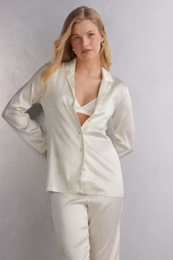Veste en soie coupe masculine