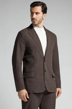 Veste en toile de lin et coton