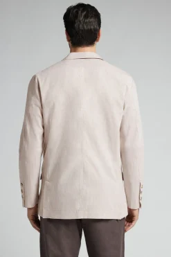 Veste en toile de lin et coton