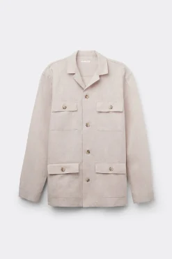 Veste saharienne en lin et coton