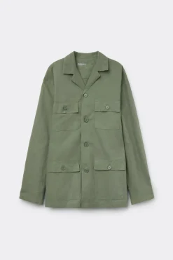Veste saharienne en lin et coton