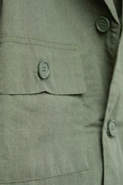 Veste saharienne en lin et coton